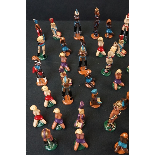 1368 - Collection of over 50 painted erotic figures, gd overall condition, unmarked, all on bases