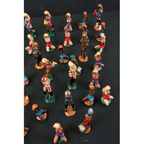 1368 - Collection of over 50 painted erotic figures, gd overall condition, unmarked, all on bases