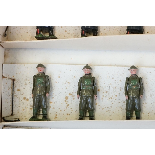 1373 - Boxed Britains Types of the Brirtish Army 93 metal figure set containing 4 x regiment sets (44 figur... 