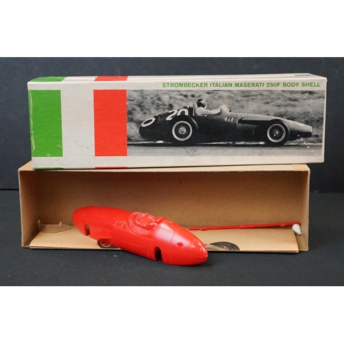 1278 - Boxed Fly LM600 slot car plus a boxed Strombecker Italian Maserati 250F Body Shell (unchecked) and 2... 