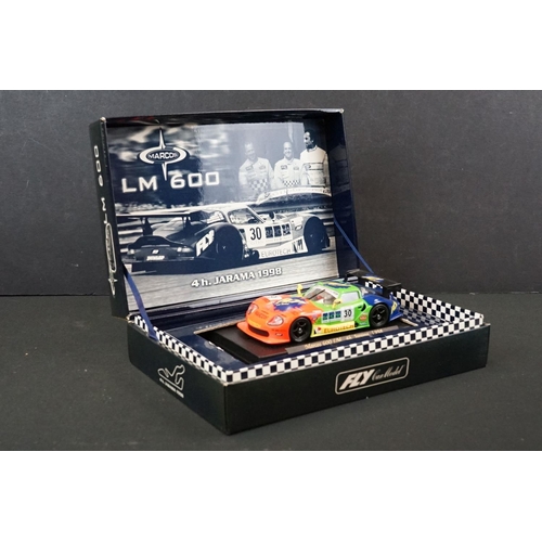 1278 - Boxed Fly LM600 slot car plus a boxed Strombecker Italian Maserati 250F Body Shell (unchecked) and 2... 