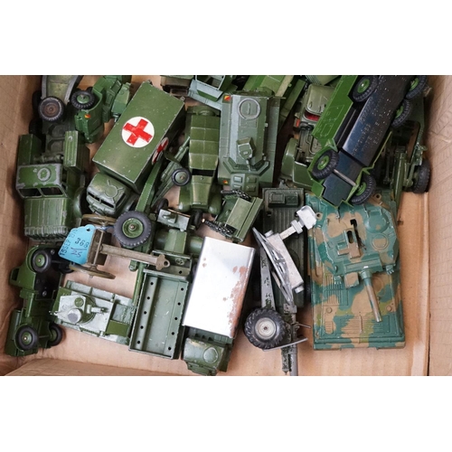 1284 - Collection of around 70 military diecast models, mainly mid 20th C Dinky, featuring Dinky 651 Centur... 