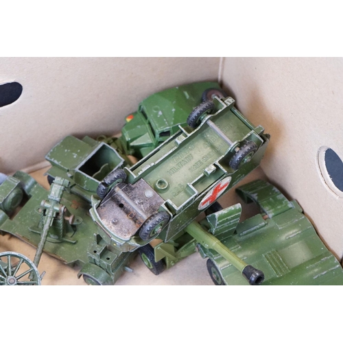 1284 - Collection of around 70 military diecast models, mainly mid 20th C Dinky, featuring Dinky 651 Centur... 