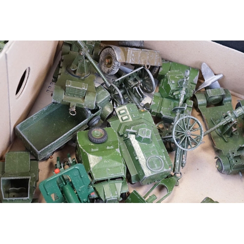 1284 - Collection of around 70 military diecast models, mainly mid 20th C Dinky, featuring Dinky 651 Centur... 