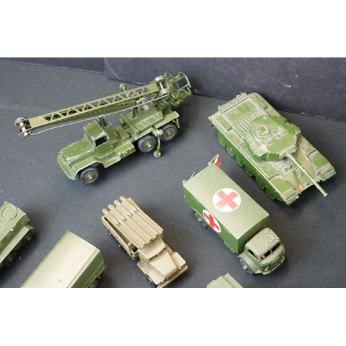 1285 - Around 34 military diecast models mainly featuring Dinky examples to include 3 x Tank Transporters, ... 