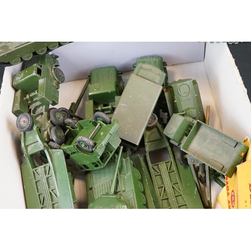 1285 - Around 34 military diecast models mainly featuring Dinky examples to include 3 x Tank Transporters, ... 