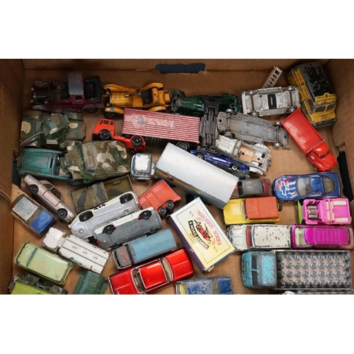 1289 - Around 60 heavily play worn 20th C onwards diecast models to include Corgi, Matchbox, Dinky, Spot On... 