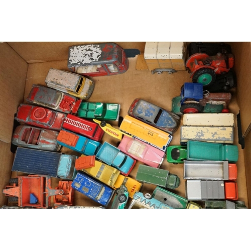 1289 - Around 60 heavily play worn 20th C onwards diecast models to include Corgi, Matchbox, Dinky, Spot On... 