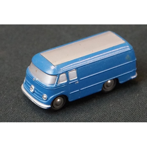 1290 - Boxed Schuco Piccolo 740 Mercedes Bus diecast model in red plus 6 x unboxed Schuco Piccolo diecast m... 