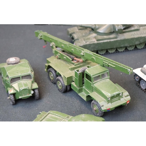 1292 - 12 mid 20th C onwards military diecast models to include Dinky, Budgie, Zylmex, Corgi and Britains, ... 