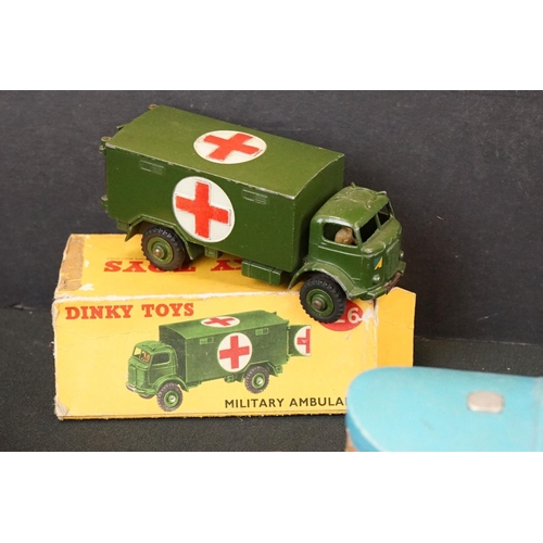 1293 - 15 play worn diecast models to include boxed Dinky 626 (poor box), Corgi, Budgie, etc