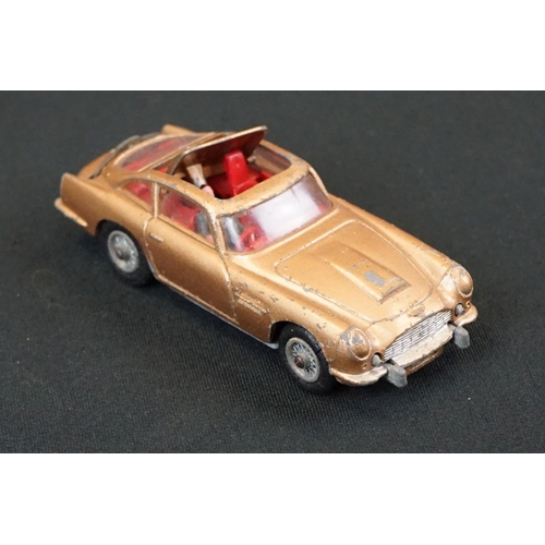 1295 - Seven original Corgi & Dinky play worn TV related diecast models to include James Bond 007 Aston Mar... 