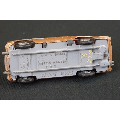 1295 - Seven original Corgi & Dinky play worn TV related diecast models to include James Bond 007 Aston Mar... 