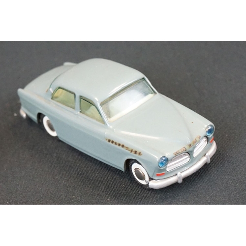 1296 - 10 Mid 20th C diecast / tin plate models to include Tekno 817 Lloyd in pink, Tekno Volvo 810 in grey... 