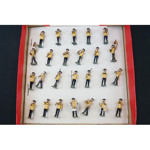 1376 - Britains 2110 United States military band in full dress, reproduction box, (25 figures in a good, un... 