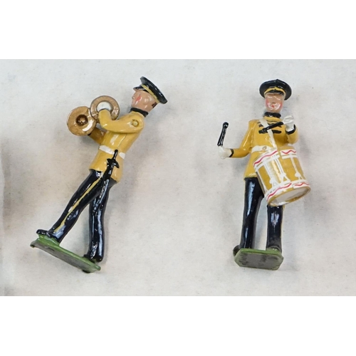 1376 - Britains 2110 United States military band in full dress, reproduction box, (25 figures in a good, un... 