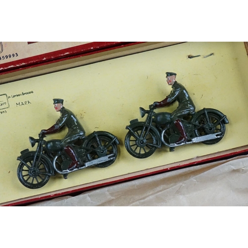 1378 - Boxed Britains Soldiers Regiments of All Nations No 1791 Royal Corps Signals M/C Despatch Riders met... 