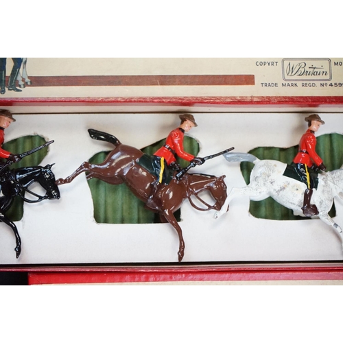 1380 - Four boxed Britains Soldiers Regiments of All Nations metal figure sets to include No 2056 American ... 