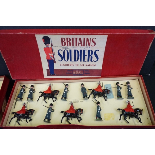 1384 - Three boxed Britains Soldiers Regiments of All Nations metal figure sets to include No 429 Scots Gua... 