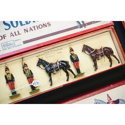 1387 - Four boxed Britains Soldiers Regiments of All Nations metal figure sets to include No 2076 12th Roya... 