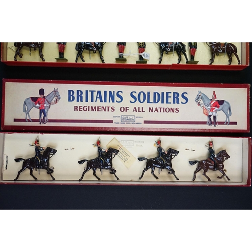 1387 - Four boxed Britains Soldiers Regiments of All Nations metal figure sets to include No 2076 12th Roya... 