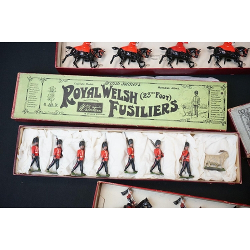 1392 - Four boxed Britains metal figure sets to include No 74 Royal Welsh Fusiliers, No 1511 Police (Mounte... 