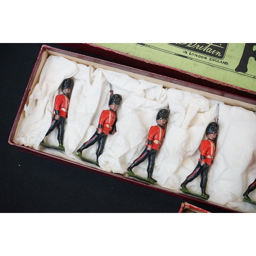 1392 - Four boxed Britains metal figure sets to include No 74 Royal Welsh Fusiliers, No 1511 Police (Mounte... 