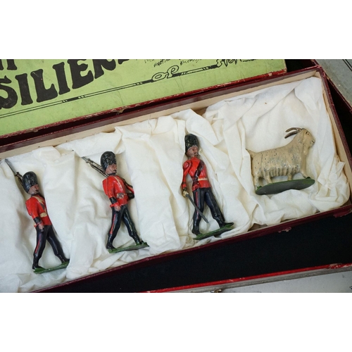 1392 - Four boxed Britains metal figure sets to include No 74 Royal Welsh Fusiliers, No 1511 Police (Mounte... 