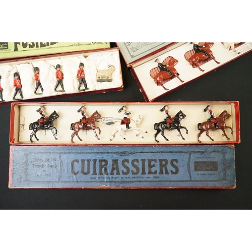 1392 - Four boxed Britains metal figure sets to include No 74 Royal Welsh Fusiliers, No 1511 Police (Mounte... 