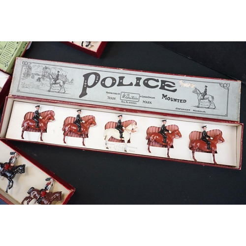 1392 - Four boxed Britains metal figure sets to include No 74 Royal Welsh Fusiliers, No 1511 Police (Mounte... 