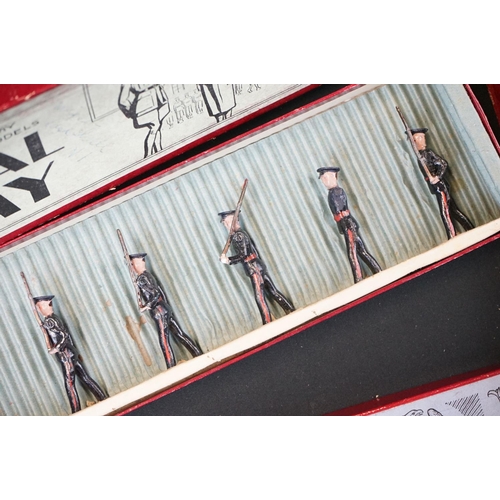 1393 - Four boxed Britains metal figure sets to include No 1537 Territorial Army Marching Slope Arms, No 19... 