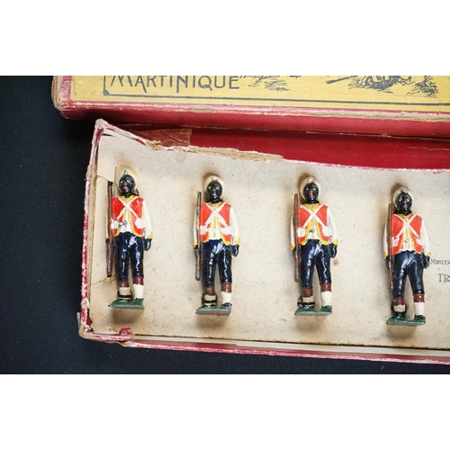 1393 - Four boxed Britains metal figure sets to include No 1537 Territorial Army Marching Slope Arms, No 19... 