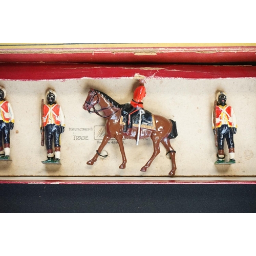 1393 - Four boxed Britains metal figure sets to include No 1537 Territorial Army Marching Slope Arms, No 19... 