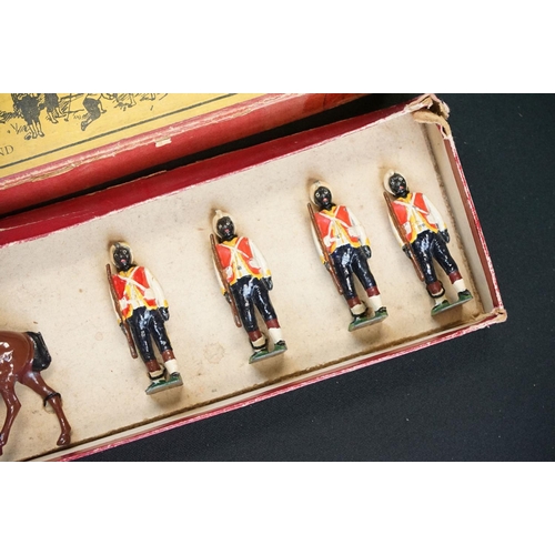 1393 - Four boxed Britains metal figure sets to include No 1537 Territorial Army Marching Slope Arms, No 19... 