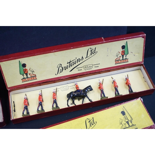 1394 - Five boxed Britains metal figure sets to include 2 x Britains Ltd (Guards & 913 West Africa Togoland... 