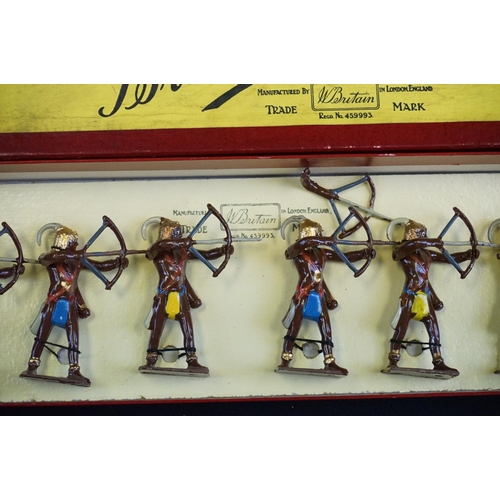 1394 - Five boxed Britains metal figure sets to include 2 x Britains Ltd (Guards & 913 West Africa Togoland... 