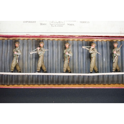 1398 - Four boxed Britains metal figure sets to include No 258 British Infantry, No 174 Montenegrin Infantr... 