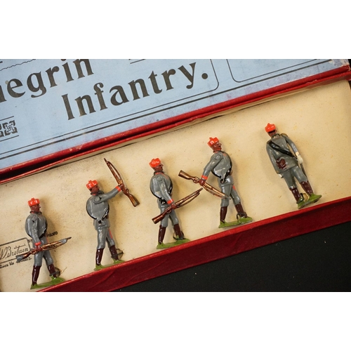 1398 - Four boxed Britains metal figure sets to include No 258 British Infantry, No 174 Montenegrin Infantr... 