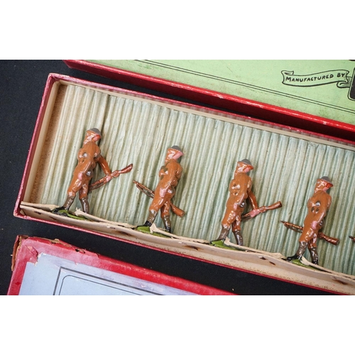 1398 - Four boxed Britains metal figure sets to include No 258 British Infantry, No 174 Montenegrin Infantr... 