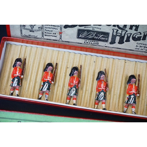 1398 - Four boxed Britains metal figure sets to include No 258 British Infantry, No 174 Montenegrin Infantr... 