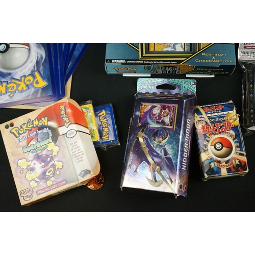 361 - Large quantity of Pokémon Trading Cards to include sealed Hidden Moon Theme Deck, sealed League Batt... 