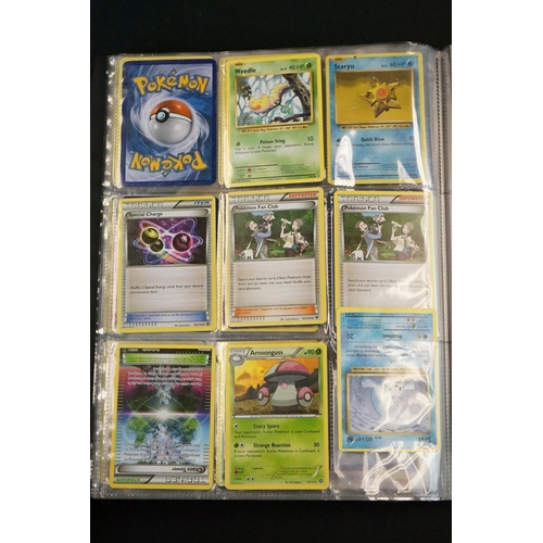 378 - Quantity of Pokémon trading cards contained within a Pokémon tin and Pokémon binder, including a sma... 