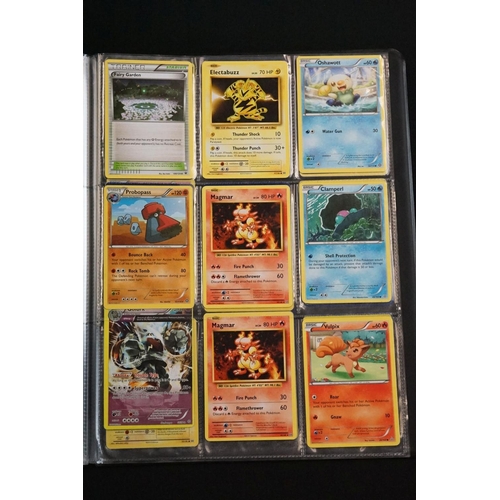 378 - Quantity of Pokémon trading cards contained within a Pokémon tin and Pokémon binder, including a sma... 