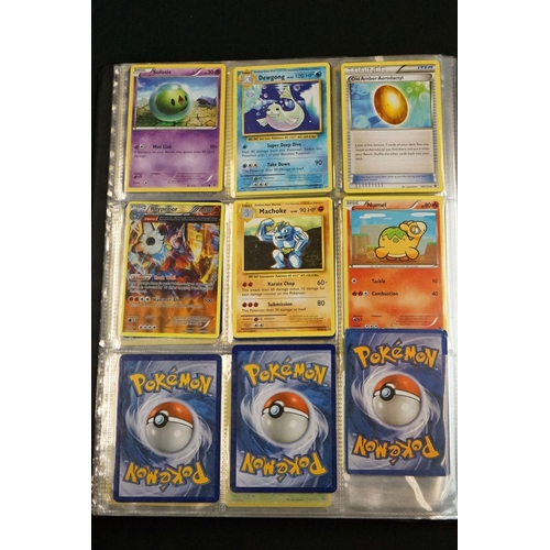 378 - Quantity of Pokémon trading cards contained within a Pokémon tin and Pokémon binder, including a sma... 