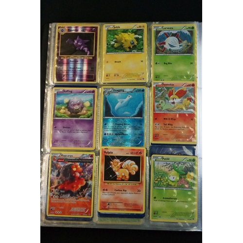 378 - Quantity of Pokémon trading cards contained within a Pokémon tin and Pokémon binder, including a sma... 