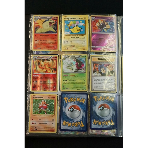 378 - Quantity of Pokémon trading cards contained within a Pokémon tin and Pokémon binder, including a sma... 