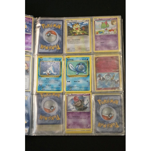 378 - Quantity of Pokémon trading cards contained within a Pokémon tin and Pokémon binder, including a sma... 