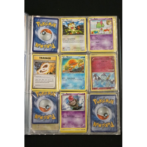 378 - Quantity of Pokémon trading cards contained within a Pokémon tin and Pokémon binder, including a sma... 