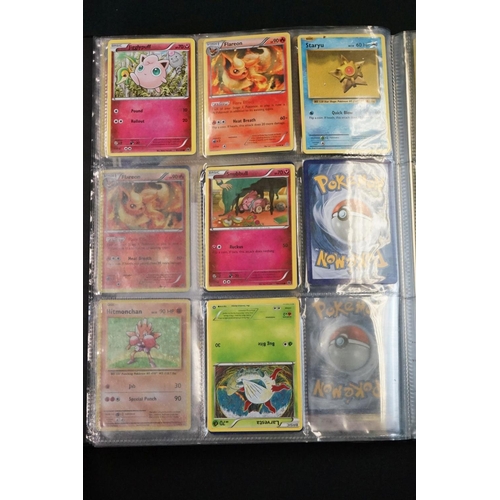 378 - Quantity of Pokémon trading cards contained within a Pokémon tin and Pokémon binder, including a sma... 