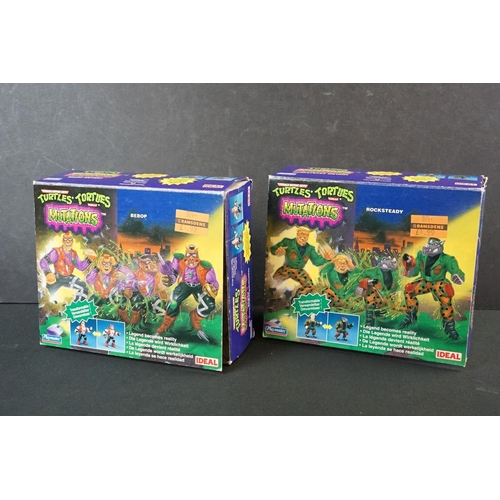 384 - Teenage Mutant Ninja Turtles - Two boxed Ideal Playmates Mutations figures to include Rocksteady and... 